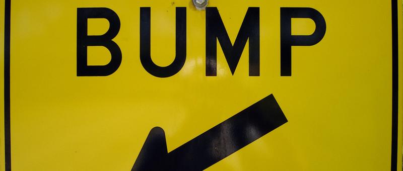 Bump road sign