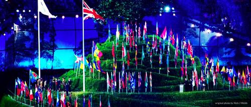 Flags at London Olympics Opening Ceremony
